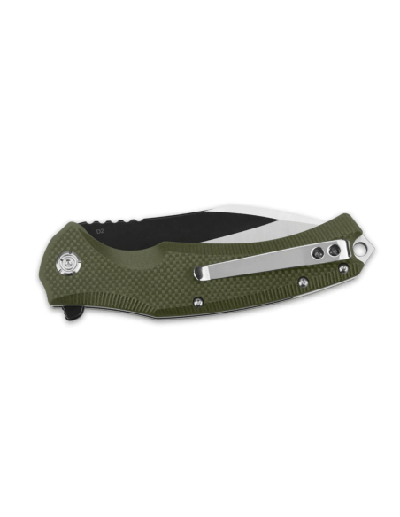 QSP Snipe 121B folding knife 12cm green G10 handle
