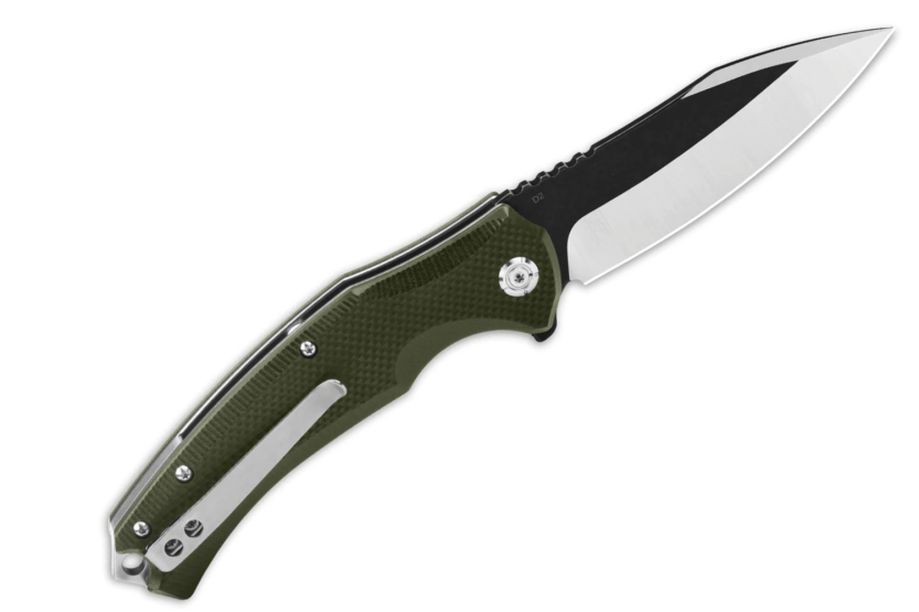 QSP Snipe 121B folding knife 12cm green G10 handle
