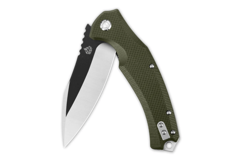 QSP Snipe 121B folding knife 12cm green G10 handle
