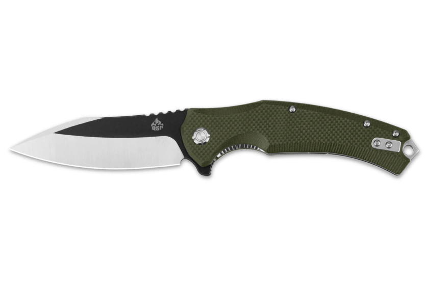 QSP Snipe 121B folding knife 12cm green G10 handle