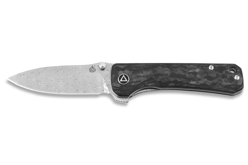 QSP Hawk 131E folding knife black carbon fiber handle 10.5cm