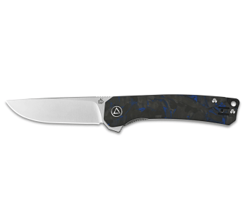 Faca dobrável QSP Osprey Shredded 139G1 com cabo G10 cinzento e azul 10,8 cm