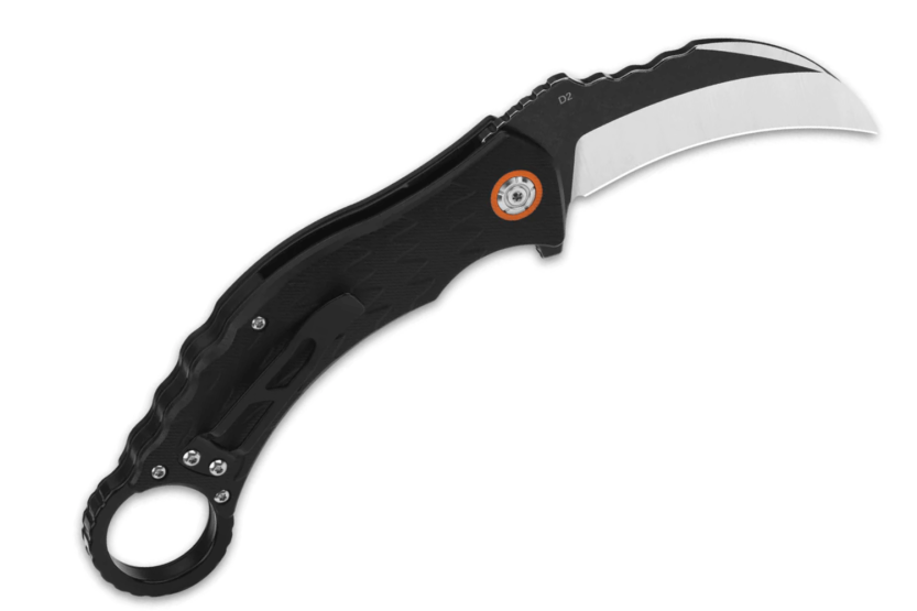 QSP Eagle QS120B navaja karambit plegable 13.6cm mango G10 negro