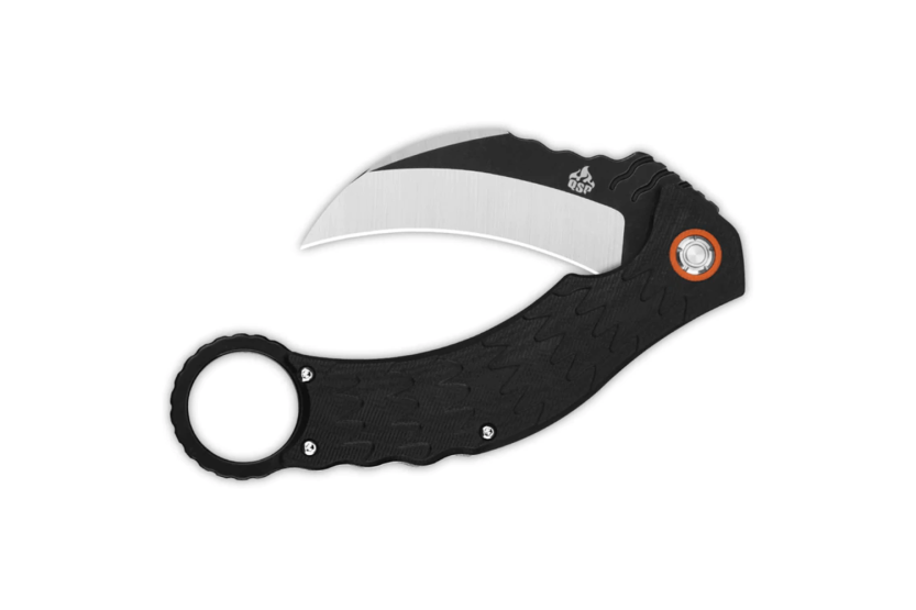 QSP Eagle QS120B navaja karambit plegable 13.6cm mango G10 negro
