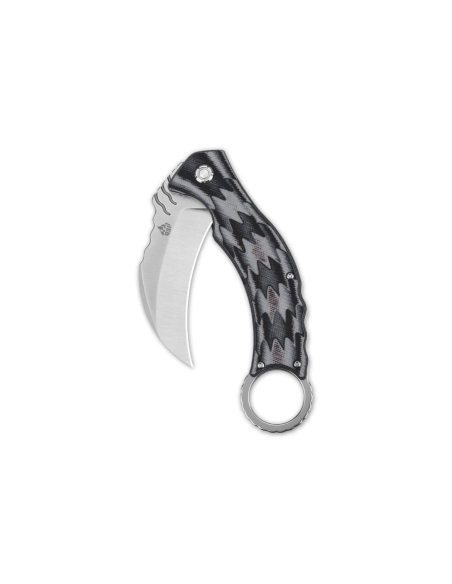 Klappmesser QSP Eagle 120E karambit G10 Griff grau und schwarz 13,6cm