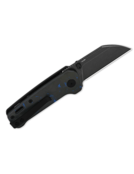 Cuchillo plegable QSP Penguin Mini 130XSD2 con mango de carbono y G10 8.2cm
