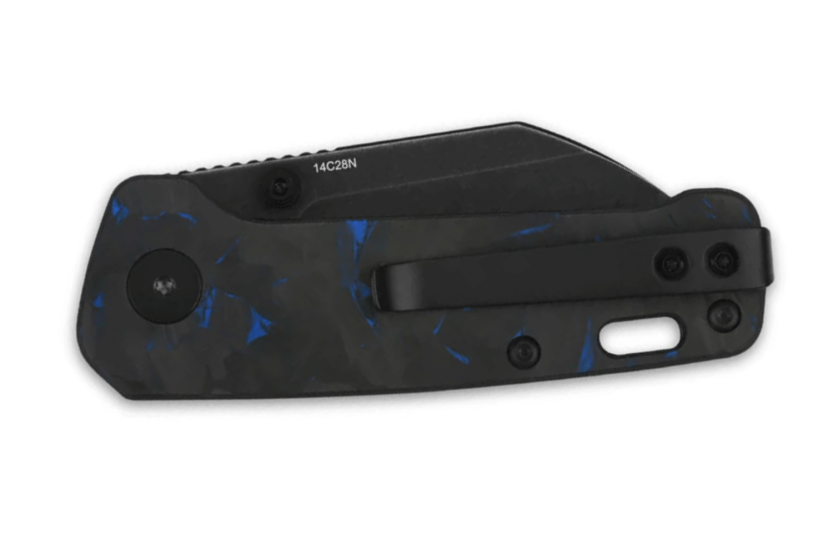 Navalha dobrável QSP Penguin Mini 130XSD2 com cabo em carbono e G10 8,2cm