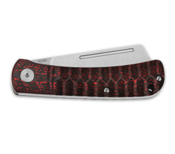 Coltello pieghevole QSP Hedgehog 142D con manico in fibra di carbonio nero e rosso 9,5 cm 2