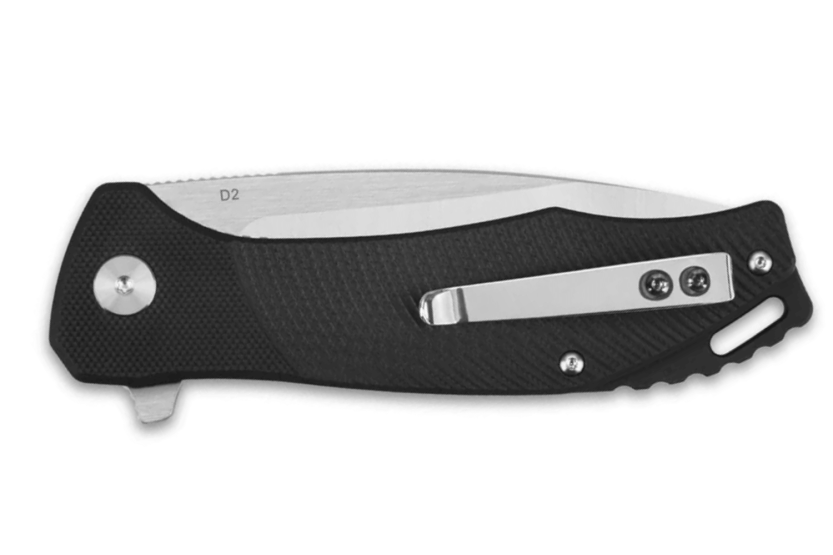 QSP Raven 122C1 folding knife 11.4cm black G10 handle