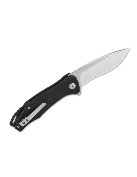 Faca dobrável QSP Raven 122C1 Cabo G10 preto de 11,4 cm