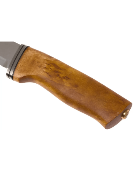 Helle Alden H076 stainless steel knife 10.5cm birch handle + leather sheath