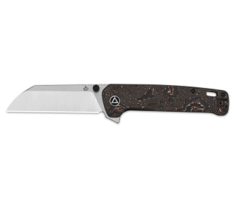 Cuchillo plegable QSP Penguin plus 130XLE1 con mango de carbono/titanio negro y bronce de 11,4 cm