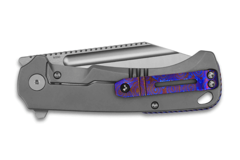 QSP Rhino 143A coltello pieghevole 10,8 cm manico in titanio grigio