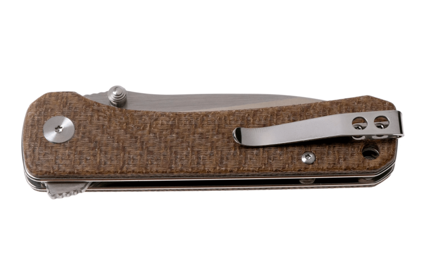 QSP Hawk 131G folding knife 10.5cm brown micarta handle