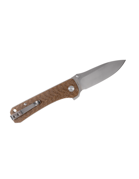 Cuchillo plegable QSP Hawk 131G mango de micarta marrón 10,5cm