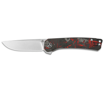 QSP Osprey destrozado 139F1 cuchillo plegable con gris / rojo G10 y mango de carbono 10.8cm