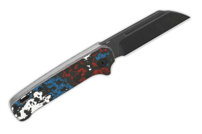 QSP Penguin 130SJF2 navaja hoja negra mango carbono multicolor 10.3cm