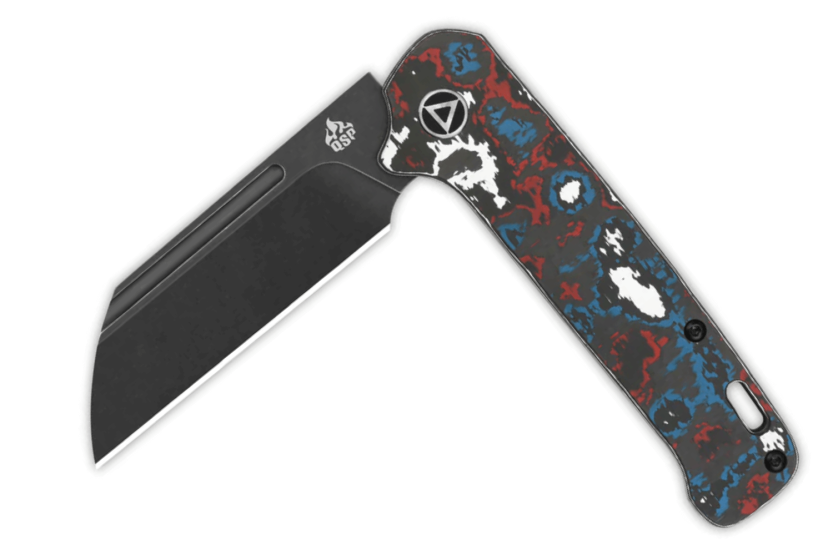 QSP Penguin 130SJF2 navaja hoja negra mango carbono multicolor 10.3cm