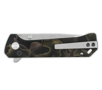 QSP Grebe vouwmes T 148F1 zwart/bruin raffia handvat 10,8cm 2