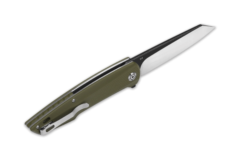 Cuchillo plegable QSP Phoenix 108B 12.4cm mango G10 verde