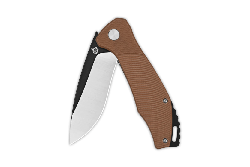 QSP Raven 122A coltello pieghevole 11,4 cm manico in G10 marrone