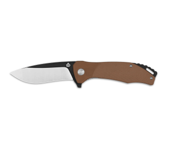 Navalha dobrável QSP Raven 122A Cabo G10 castanho de 11,4 cm
