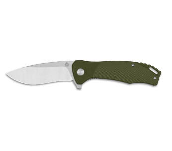 QSP Raven 122B foldekniv 11,4 cm med grønt G10-håndtak