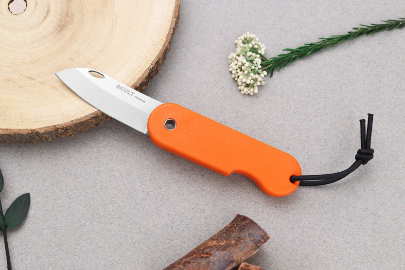 Skult Frans eco-verantwoord vouwmes 10cm oranje handvat