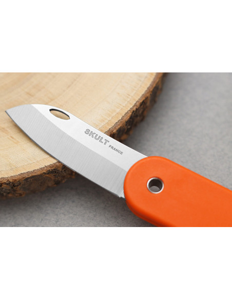 Skult Frans eco-verantwoord vouwmes 10cm oranje handvat