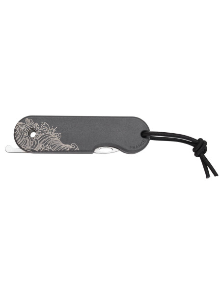 La Vague French Skult eco-responsible folding knife 10cm grey handle