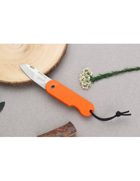 Skult Fransk øko-ansvarlig foldekniv La Surfeuse orange skaft 10cm