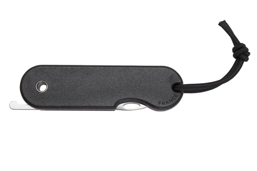 Skult Fransk ekologiskt ansvarsfull fällkniv svart handtag 10cm