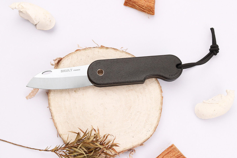 Skult Frans eco-verantwoord vouwmes zwart handvat 10cm