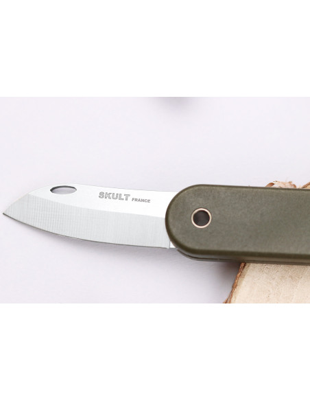 Skult Navaja francesa eco-responsable 10cm mango verde