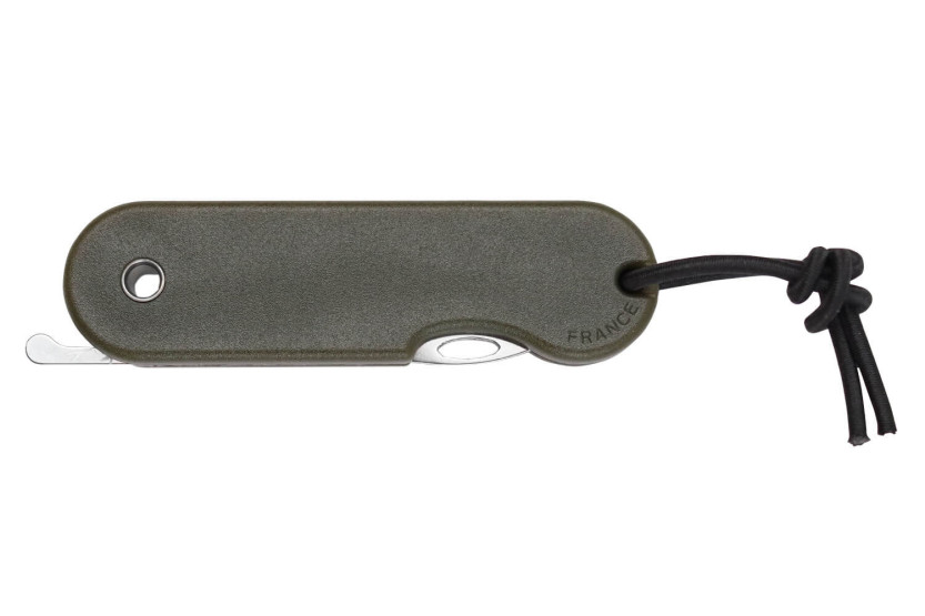 Skult French eco-responsible folding knife Le Banc de Poissons green handle 10cm
