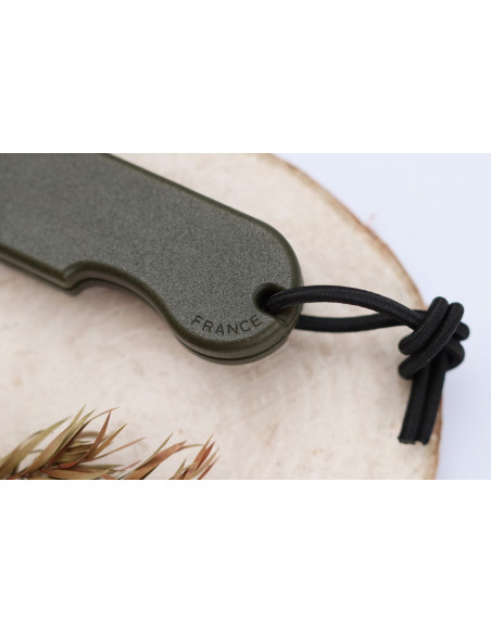 Skult Navaja francesa eco-responsable Le Banc de Poissons mango verde 10cm