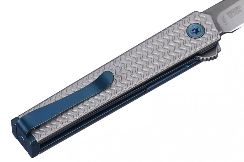 Navalha dobrável CRKT CEO Microflipper Cabo em alumínio cinzento com 8,25 cm