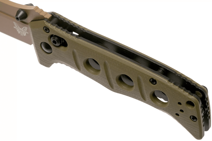 Benchmade Mini Adamas 273FE-2 fällkniv G10 khaki handtag 11cm