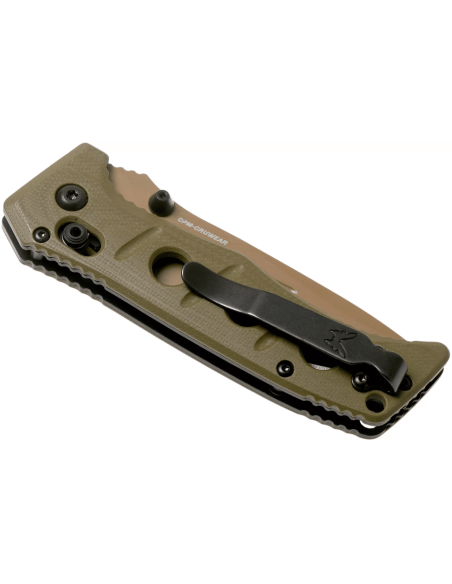 Benchmade Mini Adamas 273FE-2 fällkniv G10 khaki handtag 11cm