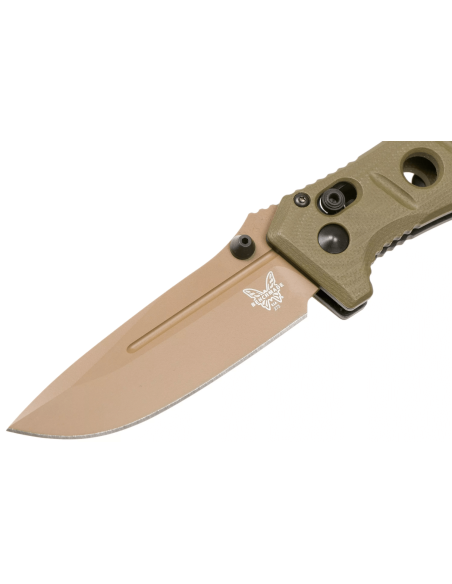 Benchmade Mini Adamas 273FE-2 fällkniv G10 khaki handtag 11cm
