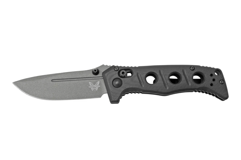 Coltello pieghevole Benchmade Mini Adamas 273GY-1 con manico in G10 nero 11 cm