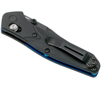 Navalha dobrável Benchmade Mini Osborne 945BK-1 lâmina tanto preta 9,8 cm cabo G10 preto 2