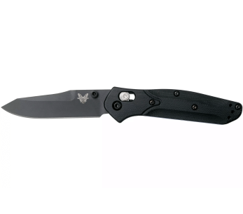 Navalha dobrável Benchmade Mini Osborne 945BK-1 lâmina tanto preta 9,8 cm cabo G10 preto