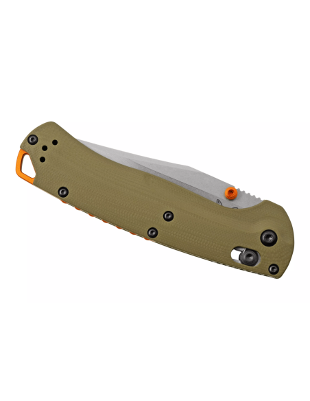 Faca dobrável Benchmade Taggedout 15536 verde com cabo G10 11,7 cm