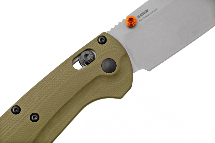 Benchmade Taggedout 15536 verde manico G10 coltello pieghevole 11,7 cm