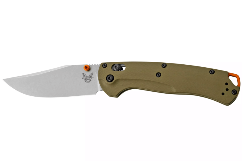 Faca dobrável Benchmade Taggedout 15536 verde com cabo G10 11,7 cm
