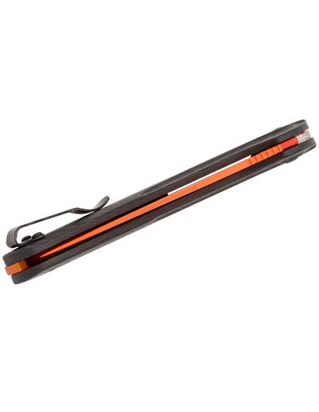 Benchmade Taggedout foldekniv 15535OR-01 orange klinge sort kulfiberhåndtag 11,7 cm