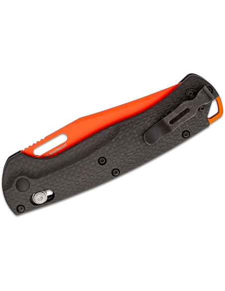 Benchmade Taggedout foldekniv 15535OR-01 orange klinge sort kulfiberhåndtag 11,7 cm