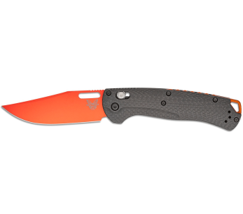 Benchmade Taggedout taittoveitsi 15535OR-01 oranssi terä musta hiilikuitukahva 11,7cm