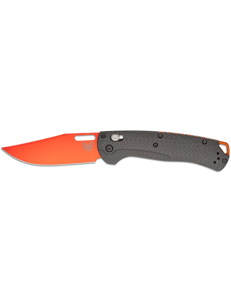 Benchmade Taggedout foldekniv 15535OR-01 orange klinge sort kulfiberhåndtag 11,7 cm